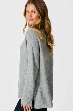 Outlet Abby Knit in Grey Knitwear|Knitwear