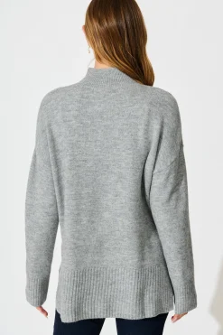 Outlet Abby Knit in Grey Knitwear|Knitwear