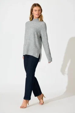 Outlet Abby Knit in Grey Knitwear|Knitwear
