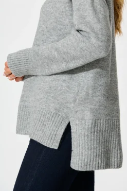 Outlet Abby Knit in Grey Knitwear|Knitwear
