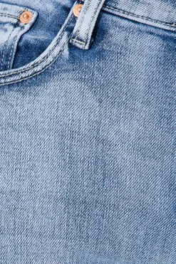 Online Ace Mid Rise Straight Leg Jean In Mid Blue Denim Bottoms|Denim