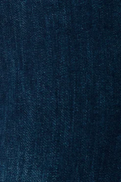 New Ace Mid Rise Straight Leg Jean In Dark Blue Denim Bottoms|Denim
