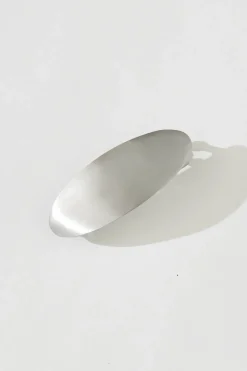 New Aces Metal Oval Hair Clip In Silver Hair Accessories