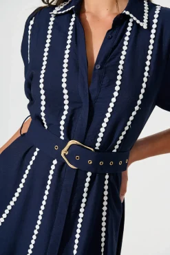 Online Adore Maxi Shirt Dress in Navy Dresses|Casual