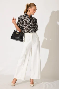 Online Aeryn Shirt In Black And White Print Tops|Party & Occasion