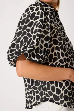 Online Aeryn Shirt In Black And White Print Tops|Party & Occasion