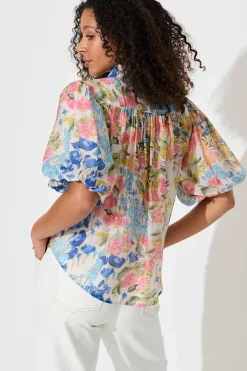 Hot Aeryn Shirt In Vintage Floral Print Tops|Party & Occasion