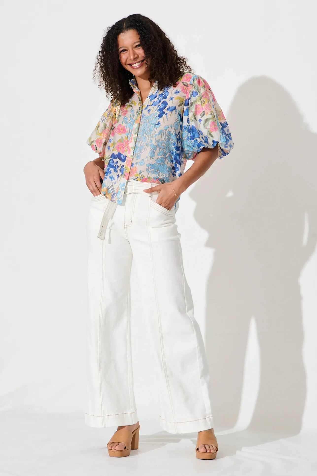 Hot Aeryn Shirt In Vintage Floral Print Tops|Party & Occasion