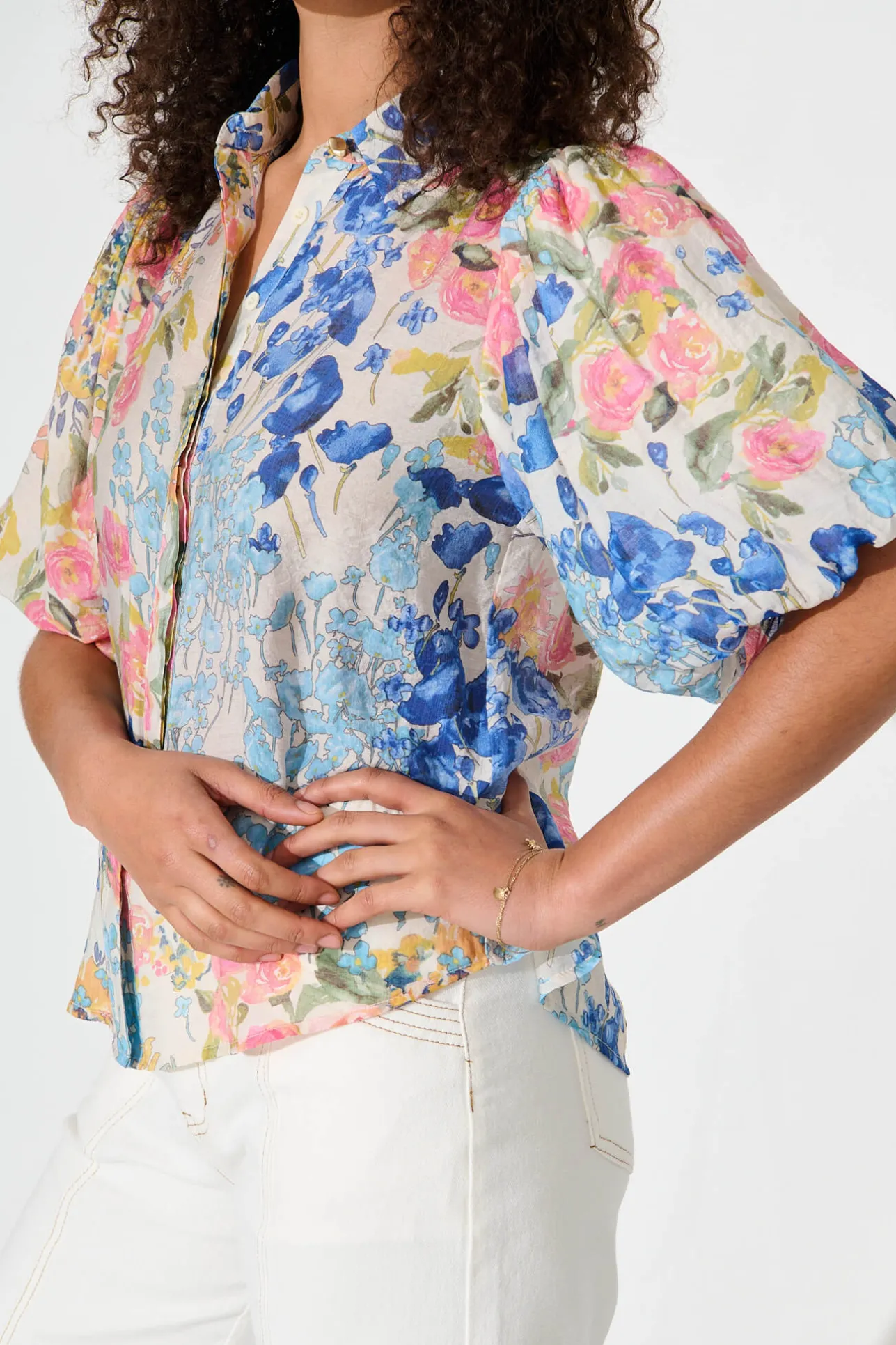 Hot Aeryn Shirt In Vintage Floral Print Tops|Party & Occasion