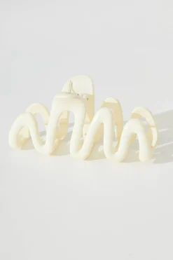 Clearance Alanis Hair Claw In Cream Hair Accessories
