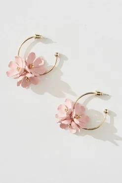 Fashion Allanis Hoop Earrings In Pink Jewellery