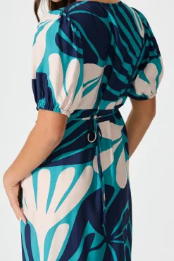 Sale Allegra Maxi Dress in Multi Blue Print Dresses|Casual