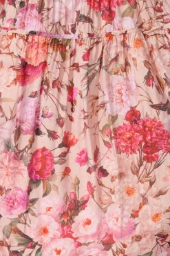 New Amalie Midi Dress In Vintage Blush Floral Print Dresses|Casual