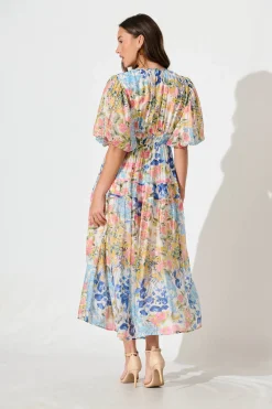 New Amalie Midi Dress In Vintage Floral Print Dresses|Casual