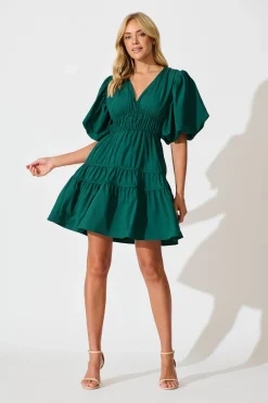 Outlet Amarini Dress In Emerald Dresses|Casual