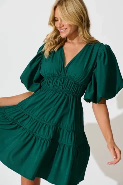 Outlet Amarini Dress In Emerald Dresses|Casual