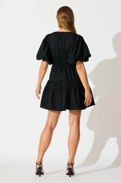 Discount Amarusso Dress in Black Cotton Dresses|Casual