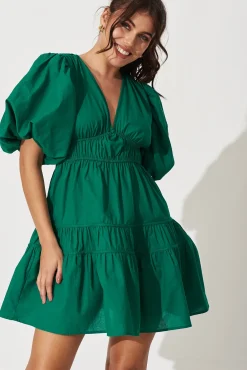 New Amarusso Dress In Green Cotton Dresses|Casual