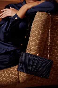 Clearance Amina Clutch Bag In Navy Bags|Wedding Guest