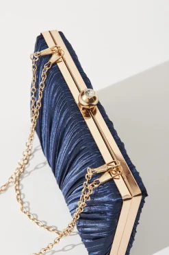 Clearance Amina Clutch Bag In Navy Bags|Wedding Guest