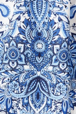 Outlet Amira Shirt Dress In White With Blue Print Dresses|Casual
