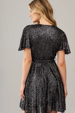 Discount Amoretto Dress In Pewter Sequin Dresses|Party