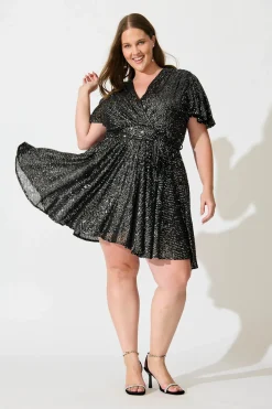 Discount Amoretto Dress In Pewter Sequin Dresses|Party