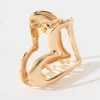 Outlet Ann Heart Hair Claw in Gold Hair Accessories