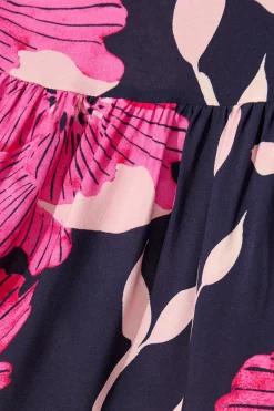 Clearance Apollo Dress in Navy with Pink Floral Dresses|Casual