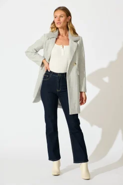 Online Aretha Coat in Light Grey Marle Outerwear|Outerwear