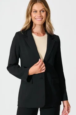 Clearance Ariana Blazer in Black Outerwear|Outerwear
