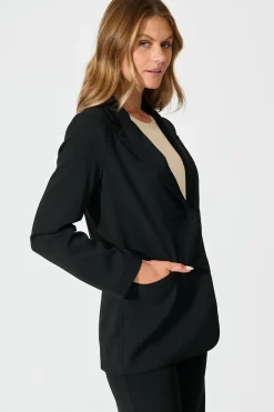 Clearance Ariana Blazer in Black Outerwear|Outerwear