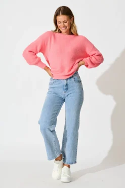 Best Arla Knit In Pink Wool Blend Knitwear|Knitwear