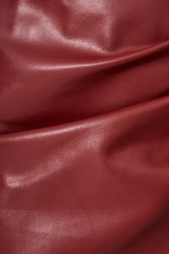 Best Ascend Leatherette Skirt in Wine Bottoms|Skirts & Shorts