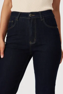Hot Atwood High Rise Relaxed Leg Jean In Dark Blue Denim Bottoms
