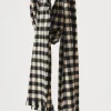 New Aubrey Knit Scarf In Black Gingham Knitwear|Knitwear