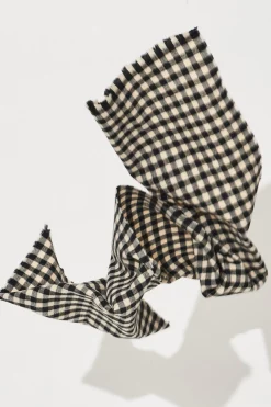 New Aubrey Knit Scarf In Black Gingham Knitwear|Knitwear