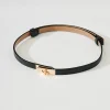 Sale Audrey Belt In Black With Gold Buckle PU Belts