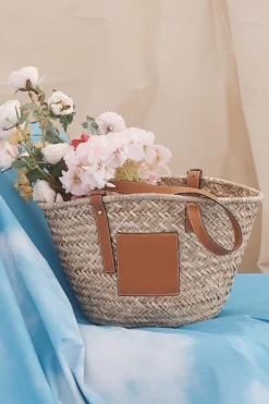 Hot August + Delilah Joscelin Straw Bag In Tan Bags