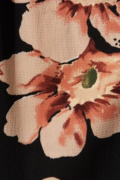 New Ava Dress In Black With Blush Floral Dresses|Casual