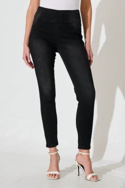 Best Avia High Rise Skinny Jegging In Black Denim Bottoms