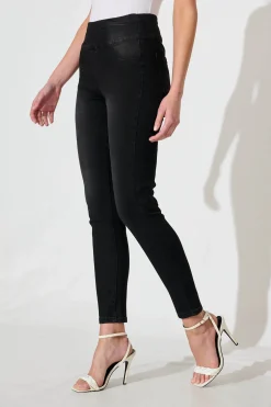 Best Avia High Rise Skinny Jegging In Black Denim Bottoms