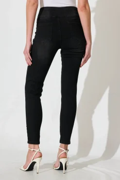 Best Avia High Rise Skinny Jegging In Black Denim Bottoms