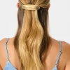 Clearance Barry Barrette Hair Clip in Textured Gold Hair Accessories