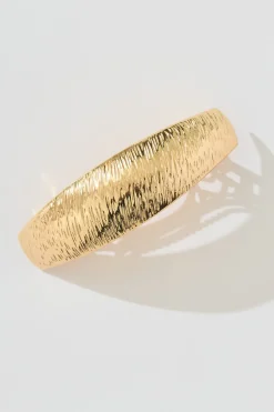 Clearance Barry Barrette Hair Clip in Textured Gold Hair Accessories
