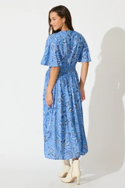 Online Beatrice Maxi Dress in Blue Floral Dresses|Casual