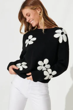 Online Belarus Knit In Black Wool Blend Knitwear|Knitwear