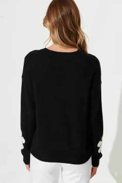 Online Belarus Knit In Black Wool Blend Knitwear|Knitwear