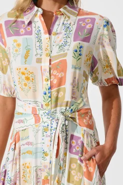 Sale Bella Maxi Shirt Dress In Daisy Patchwork Print Dresses|Casual
