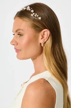 Discount Belle Headband in Rose Gold with Pearl and Diamante Hair Accessories|Wedding Guest